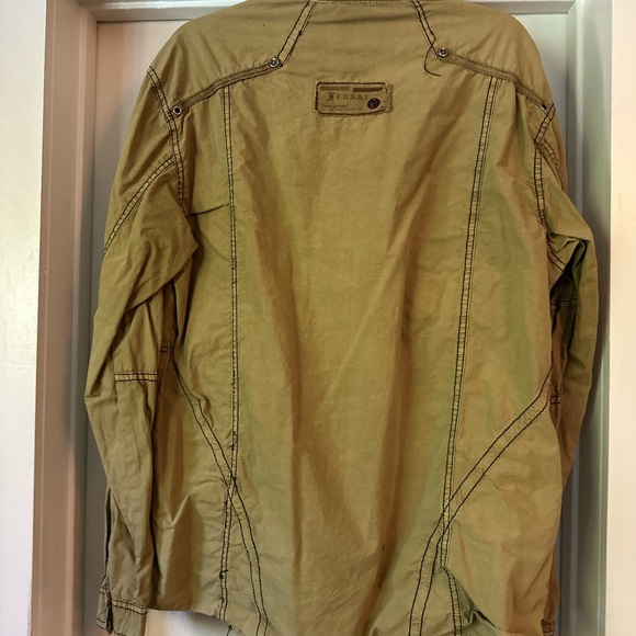 F.U.S.A.I Olive Military Field Shirt - Picture 2 of 3